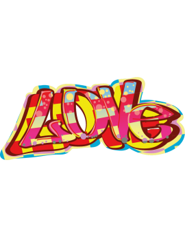 Sticker graffiti peinture love