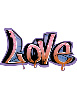 Sticker graffiti peinture love