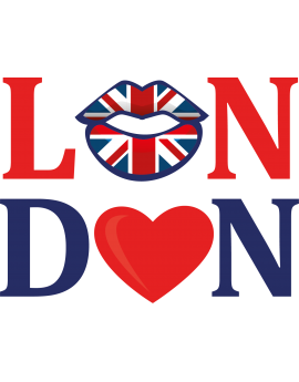 Sticker lettrage bouche London