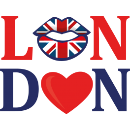 Sticker lettrage bouche London