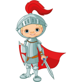 Sticker enfant chevalier rouge