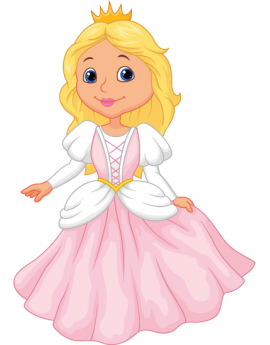 Sticker enfant princesse rose