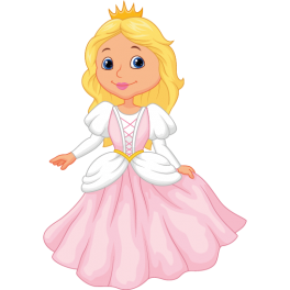 Sticker enfant princesse rose