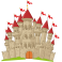 Sticker chevalier château fort