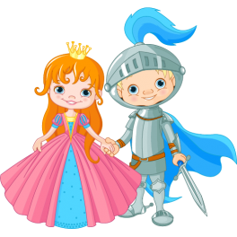 Sticker couple chevalier et princesse