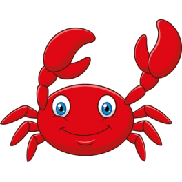 Sticker océan crabe rouge