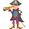 Sticker pirate longue vue