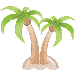 Sticker palmier plage