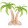Sticker palmier plage
