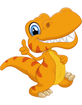 Sticker dinosaure orange