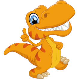 Sticker dinosaure orange