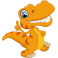 Sticker dinosaure orange