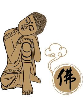 Sticker zen bouddha