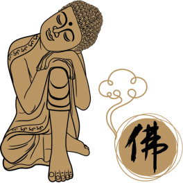 Sticker zen bouddha