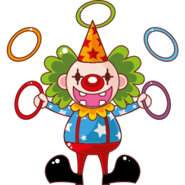 Sticker cirque clown qui jongle