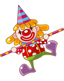 Sticker cirque clown