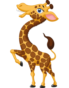 Stickers girafe enfant couleur