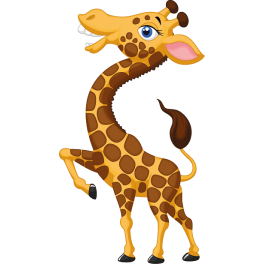 Stickers girafe enfant couleur