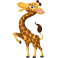 Stickers girafe enfant couleur