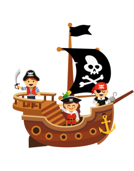 Stickers pirate garçon couleur