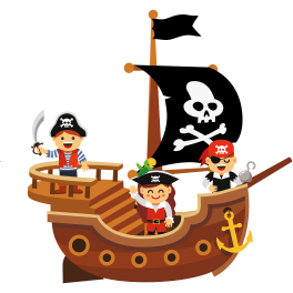 Stickers pirate garçon couleur