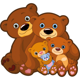 Stickers ourson marron enfant