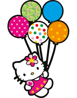 Stickers hello kitty fille rose