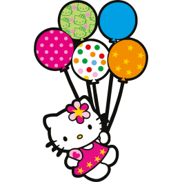 Stickers hello kitty fille rose
