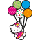 Stickers hello kitty fille rose