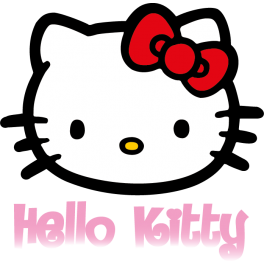 Stickers hello kitty fille rose