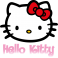 Stickers hello kitty fille rose