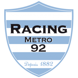 Stickers logo rugby racing Metro