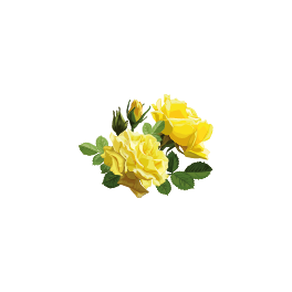 Stickers Fleur rose jaune