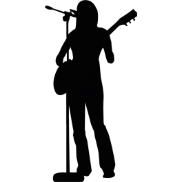 Stickers chanteur chanteuse guitare micro
