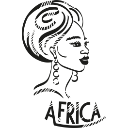 Stickers tête de femme africaine 