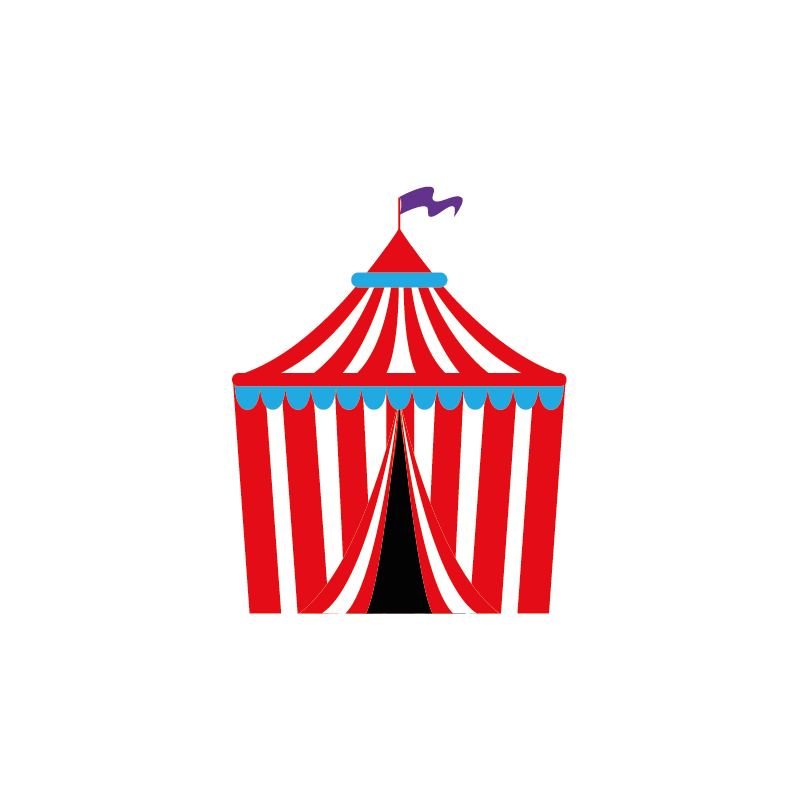 Sticker chapiteau de cirque - Sticker A moi Etiquette & Autocollant