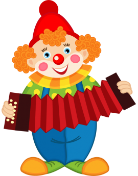 Stickers clown acordéon enfant 