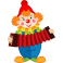 Stickers clown acordéon enfant 