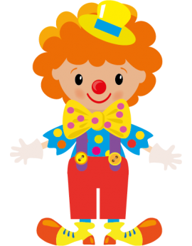 Stickers clown joyeux bébé enfant