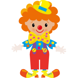 Stickers clown joyeux bébé enfant