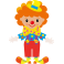 Stickers clown joyeux bébé enfant