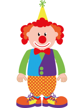 Stickers clown coloré enfant 