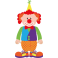 Stickers clown coloré enfant 
