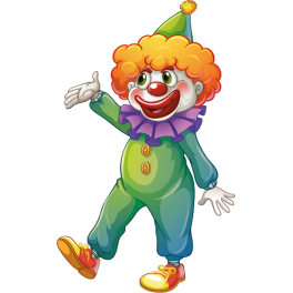 Stickers clown coloré enfant 