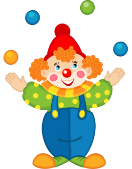 Stickers clown jongleur balle coloré enfant 