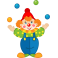 Stickers clown jongleur balle coloré enfant 