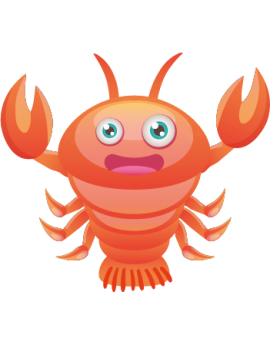 Stickers crevette enfant 