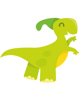 Stickers dinosaure vert garçon enfant