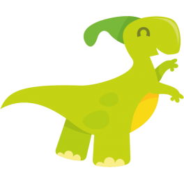 Stickers dinosaure vert garçon enfant