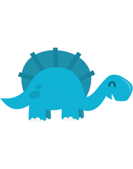 Stickers dinosaure bleu garçon enfant